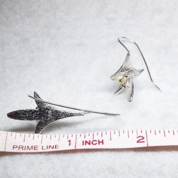 🎀925 Lily Drop Earing - Picture 5 of 6